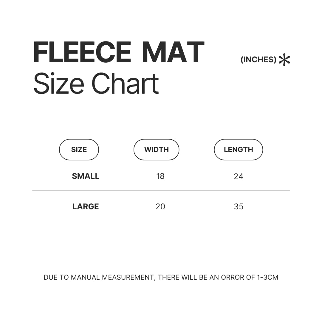 Fleece Mat Size Chart - Dragons Dogma Store