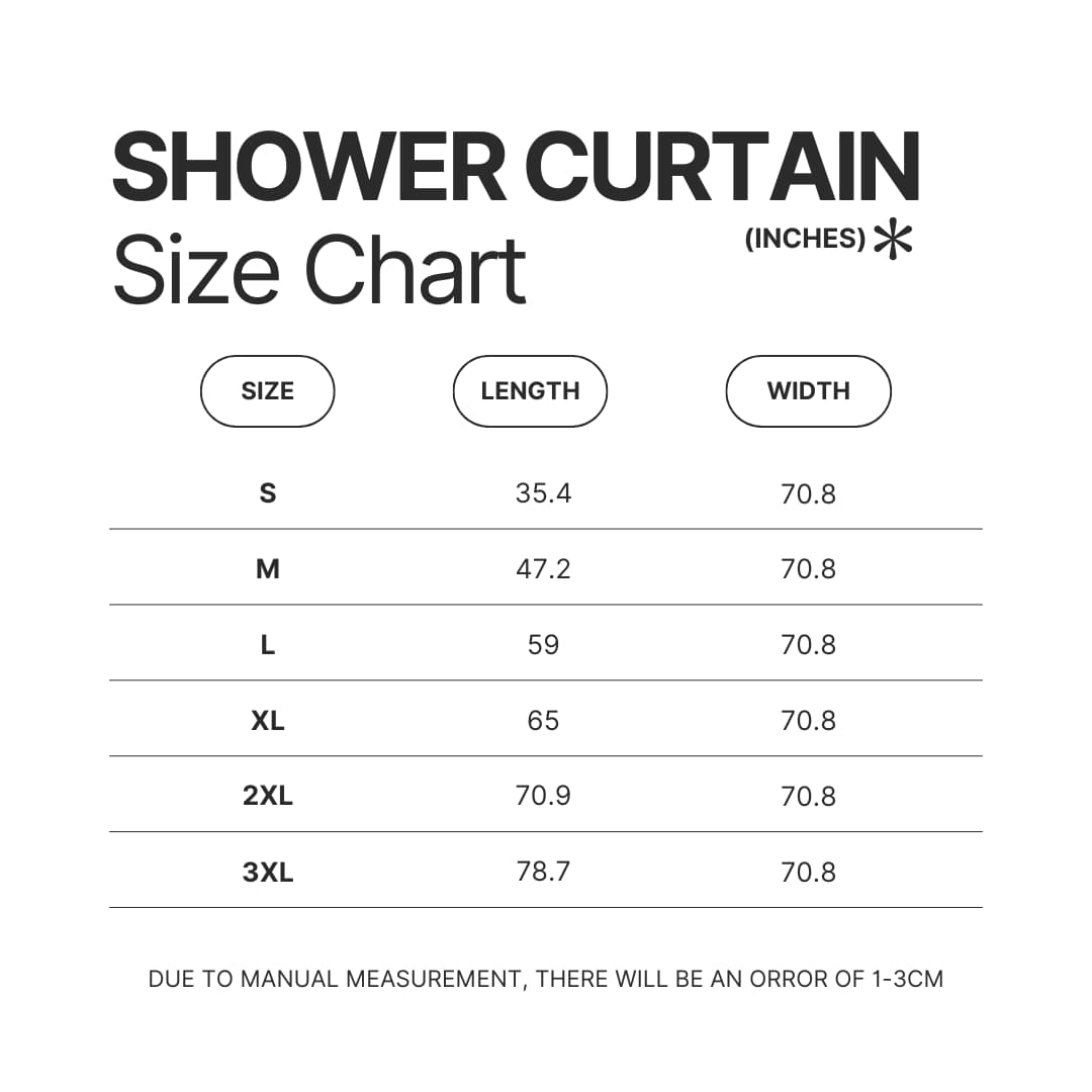 Shower Curtain Size Chart - Dragons Dogma Store