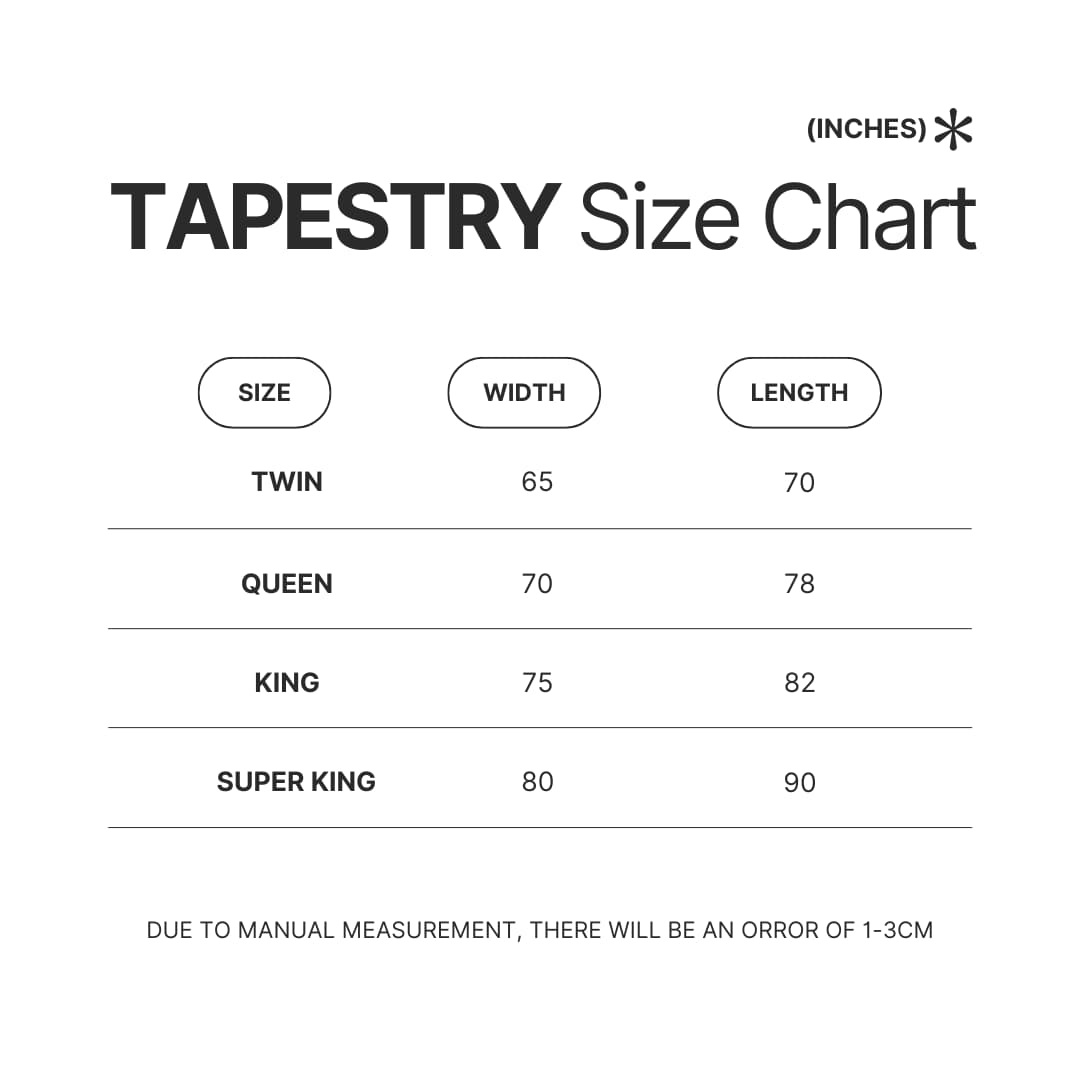 Tapestry Size Chart - Dragons Dogma Store