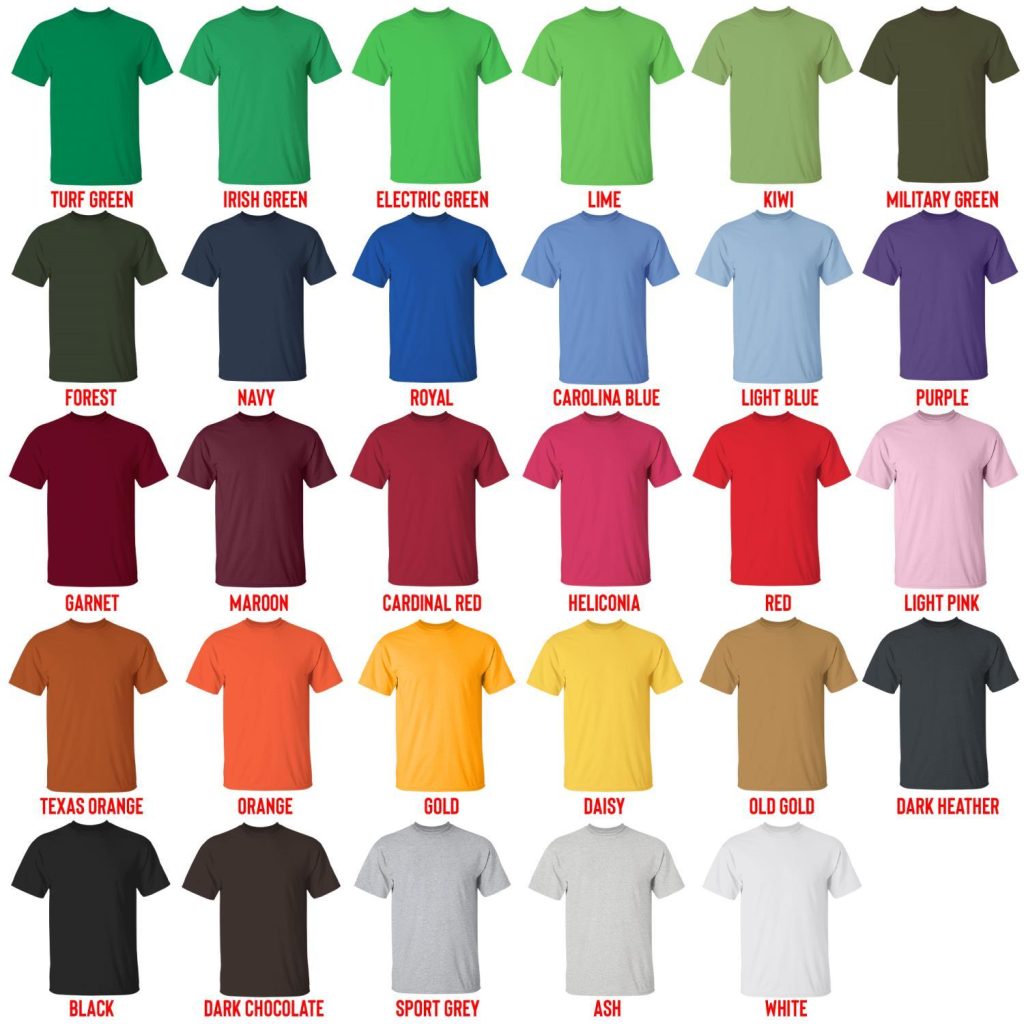 t shirt color chart - Dragons Dogma Store